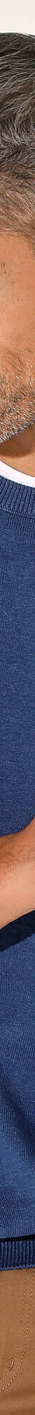 Pull pur coton col rond manches longues (bleu chiné) Pull pur coton col rond manches longues (bleu chiné)
